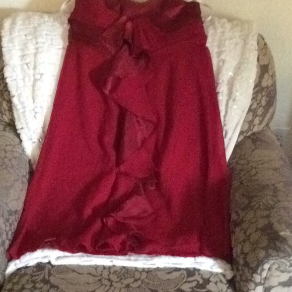 David’s bridal formal, size 8, strapless,midi, red - Picture 2 of 3